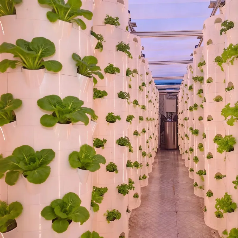 Automatic environmentally friendly greenhouse hydroponic tower system with pump for indoor vertical farming and air irrigation