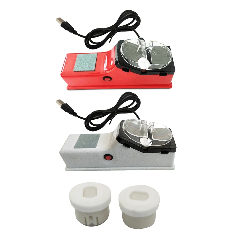 2024 New Automatic Electric Knife Sharpener Kitchen Professional USB Rotary Stone Sharpener Easy Fast Knife Scissor Sharpening