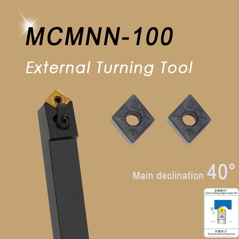 

MCMNN2020K12-100 MCMNN2525M12 MCMNN3232P12 External Turning Tool Holder Metal Lathe Boring Bar Cutting Accessories CNC Lathe