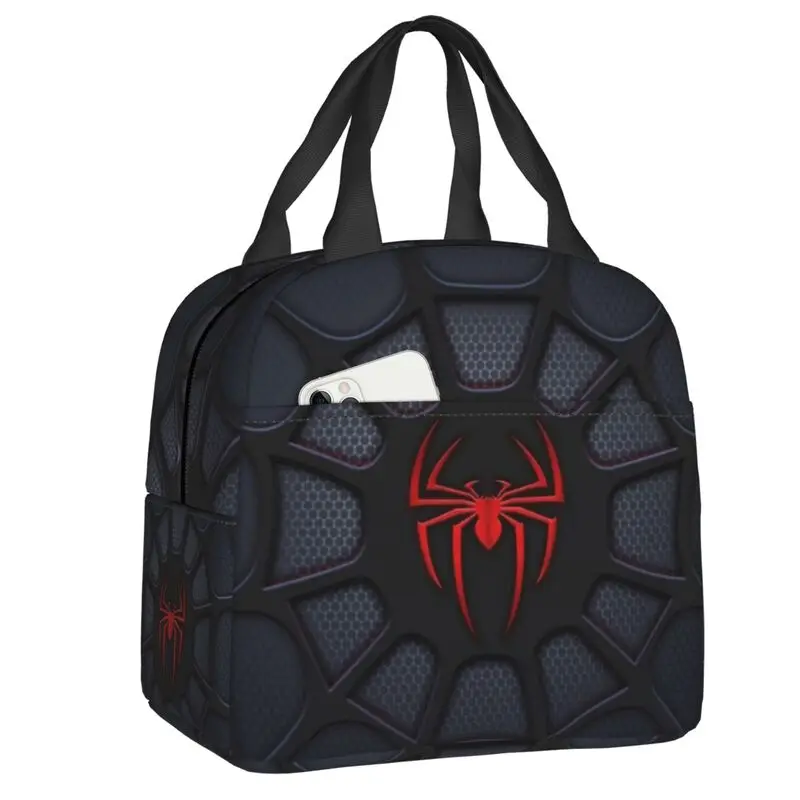 Spider Thermal Insulated Lunch Bags Little Animal Cartoon Web Cute Portable Lunch Container for Outdoor Camping Travel Food Box