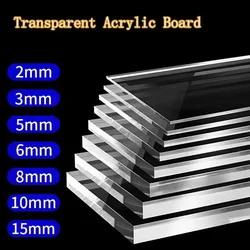 Transparent Plexiglass Plate Clear Acrylic PMMA Decorative Board Plastic Sheet Organic Glass for Display Box 100x100~ 200x200mm