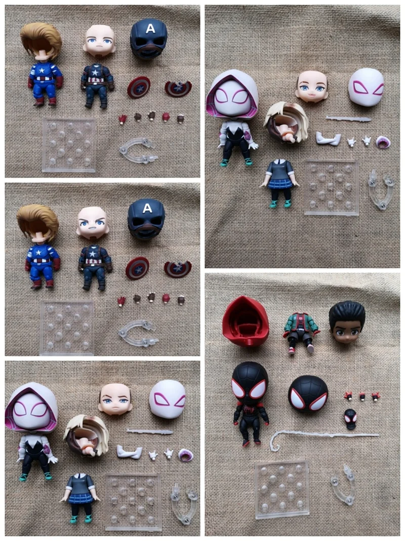 

Подлинная объемная Gsc Человек-Паук Параллельная Вселенная Гвен Майерс Капитан Америка Украшение Модель Подарок