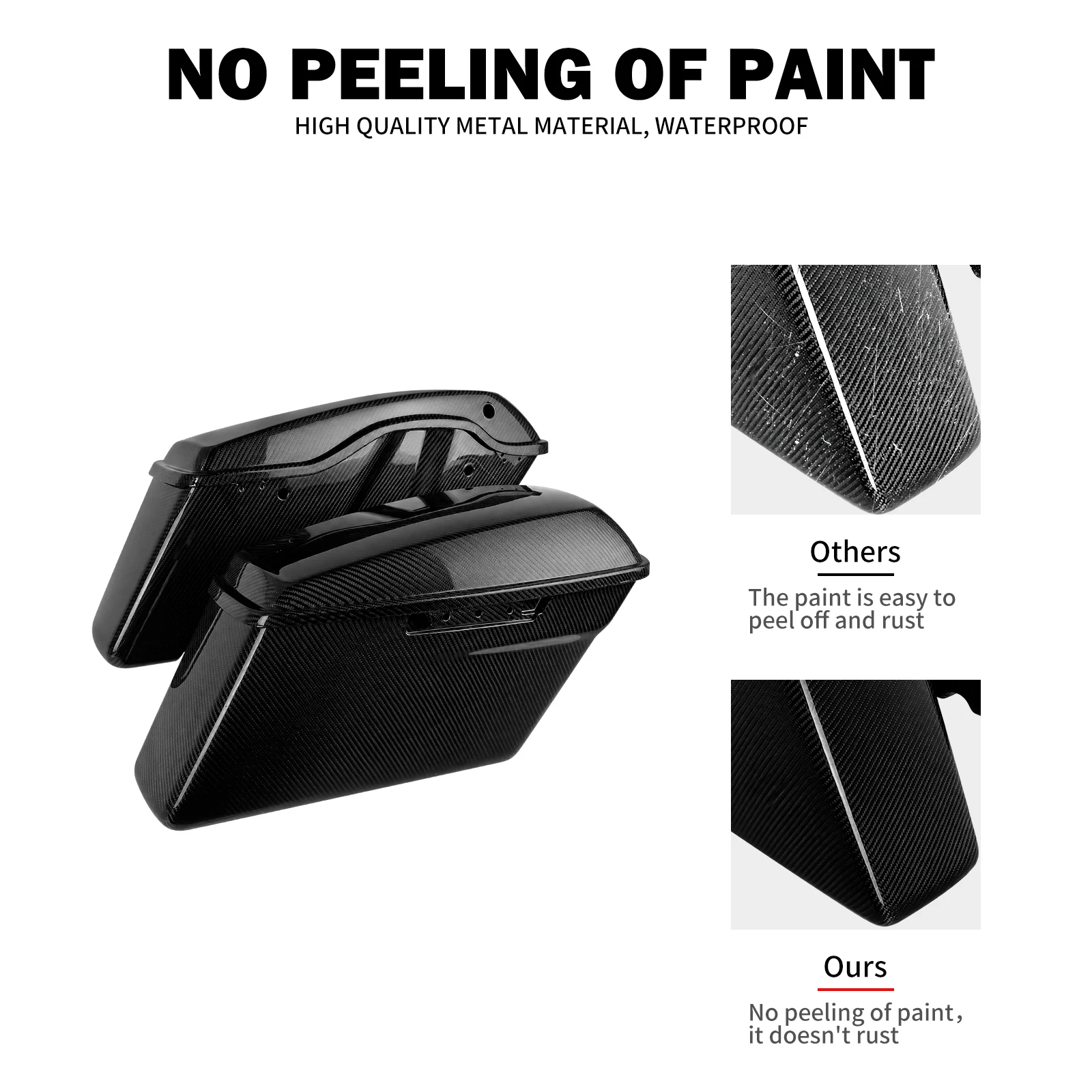 Motorcycle Hard Saddlebag Side Luggage Boxes With Lids Cover For Harley Touring Road King Street Electra Road Glide 2014-23 Bags view 6