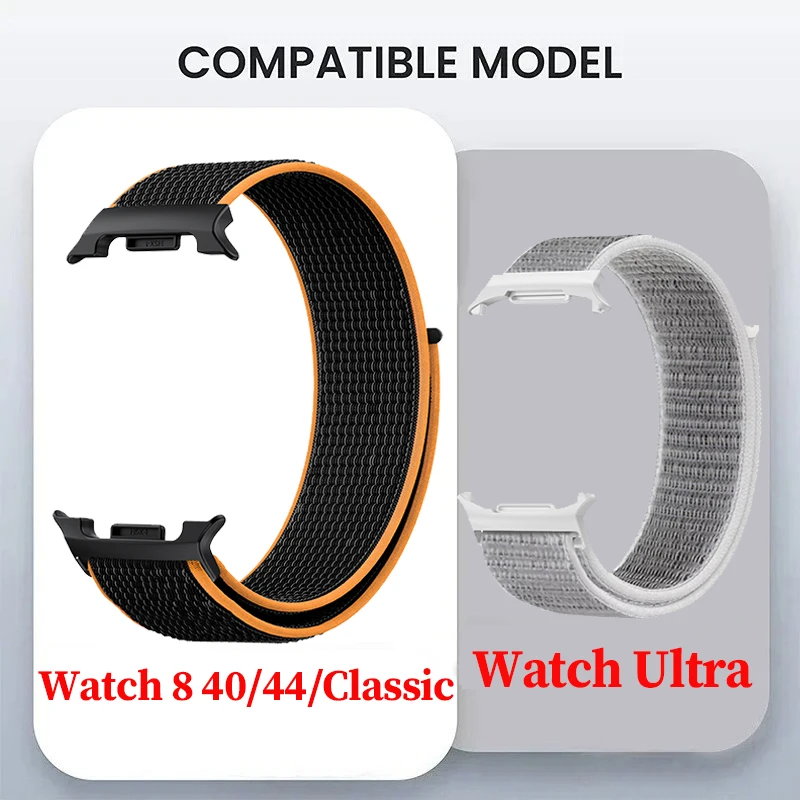 Cinturino in nylon per Samsung Galaxy Watch 8 40mm 44mm cinturino sportivo di ricambio cinturino Watch8 Classic/Watch Ultra2 Correa cinturini