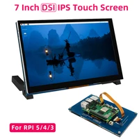 Pantalla táctil DSI de 7 pulgadas para Raspberry Pi 5 4B 3B + 3B pantalla IPS 800*480 LCD Cable MIPI CSI con Monitor estándar para RPI 5 Pi5