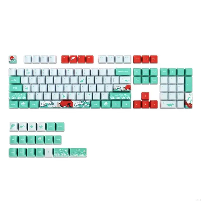 

G8DB 1 Set Coral Sea PBT Dye Subbed для механической клавиатуры Профиль OEM 123 для крышки ключей для переключателей MX