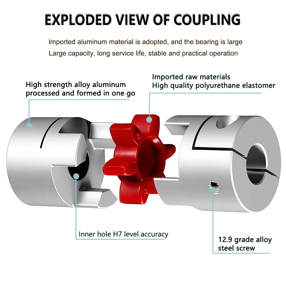 D30L40 اقتران البرقوق 6/6.35/8/10/12/14/16 مللي متر ل محرك CNC مخلب رمح المقرنة آلة الحفر محرك معزز اقتران ثقب داخلي #3