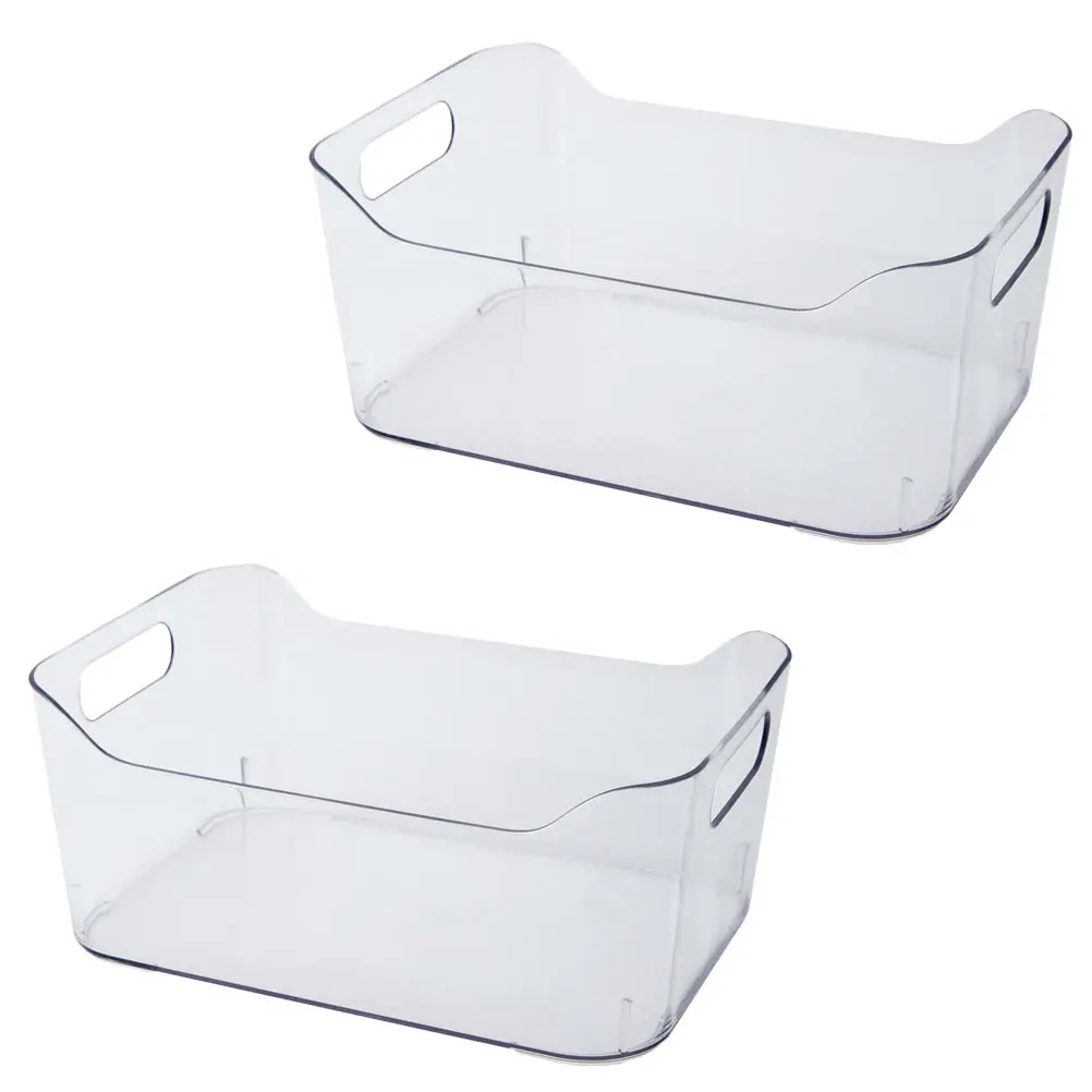 

2Pcs Refrigerator Storage Box Transparent Large Capacity PP Material Fruit Vegetable Preservation Crisper Fridge Organizer Odor