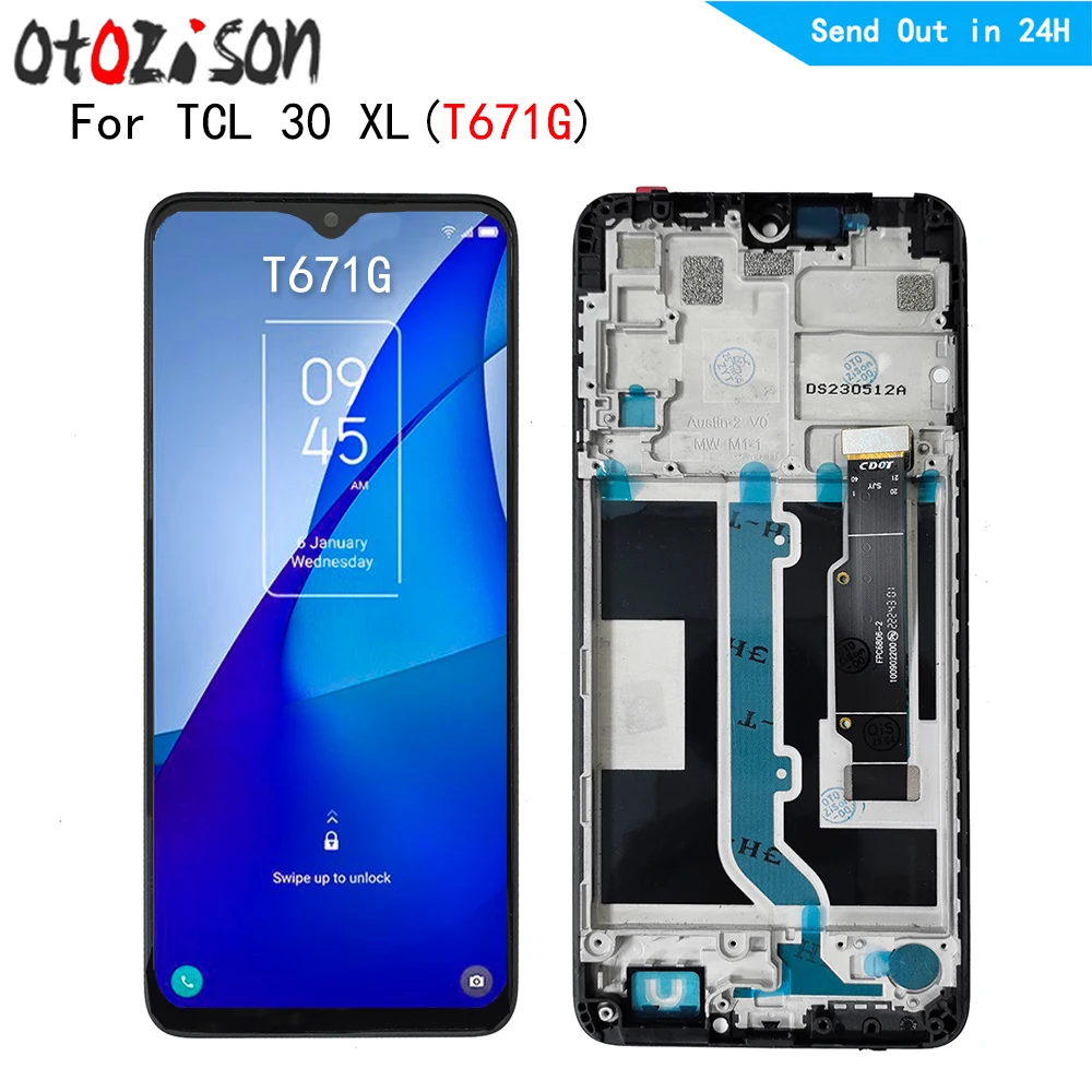 Para TCL 30XL 2022 pantalla LCD para TCL 30 XL T671G pantalla LCD Panel táctil digitalizador de pantalla con montaje de marco
