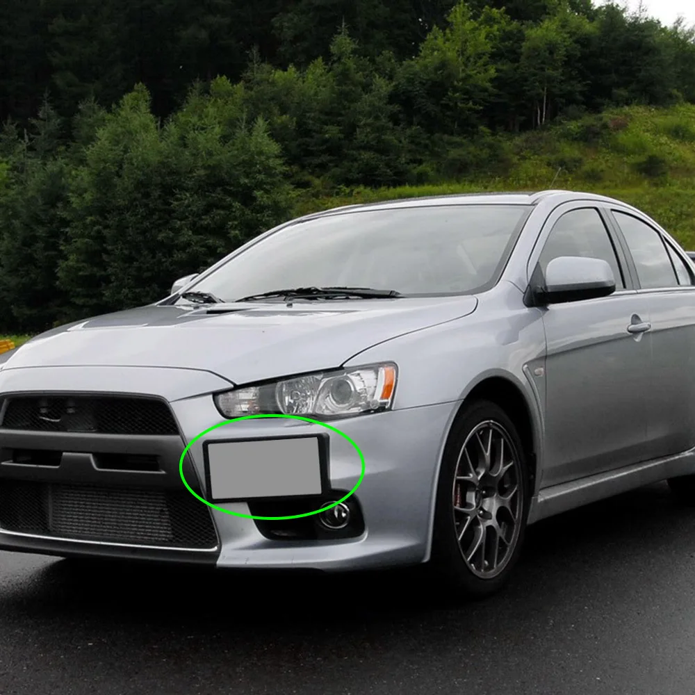 Base de Reubicación de Soporte de Matrícula de ABS para Parachoques Delantero de Automóvil, 1 Pieza, para Mitsubishi Lancer GTS EVO X 2008-2018