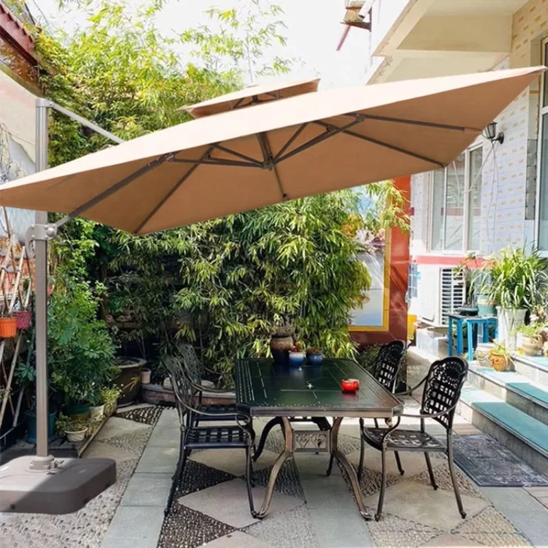 Parasol De Jardin 3m Polyester All Metal Cantilever Patio Umbrella Outdoor Parasols 20ft Big Large Sombrillas Para Jardin