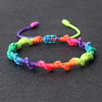 Fashion Colorful Thread Braided Bracelets Women Men Handmade Lucky Red String Tibetan Buddhist Bracelets Friendship Bangles Gift