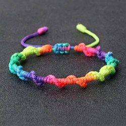 Fashion Colorful Thread Braided Bracelets Women Men Handmade Lucky Red String Tibetan Buddhist Bracelets Friendship Bangles Gift