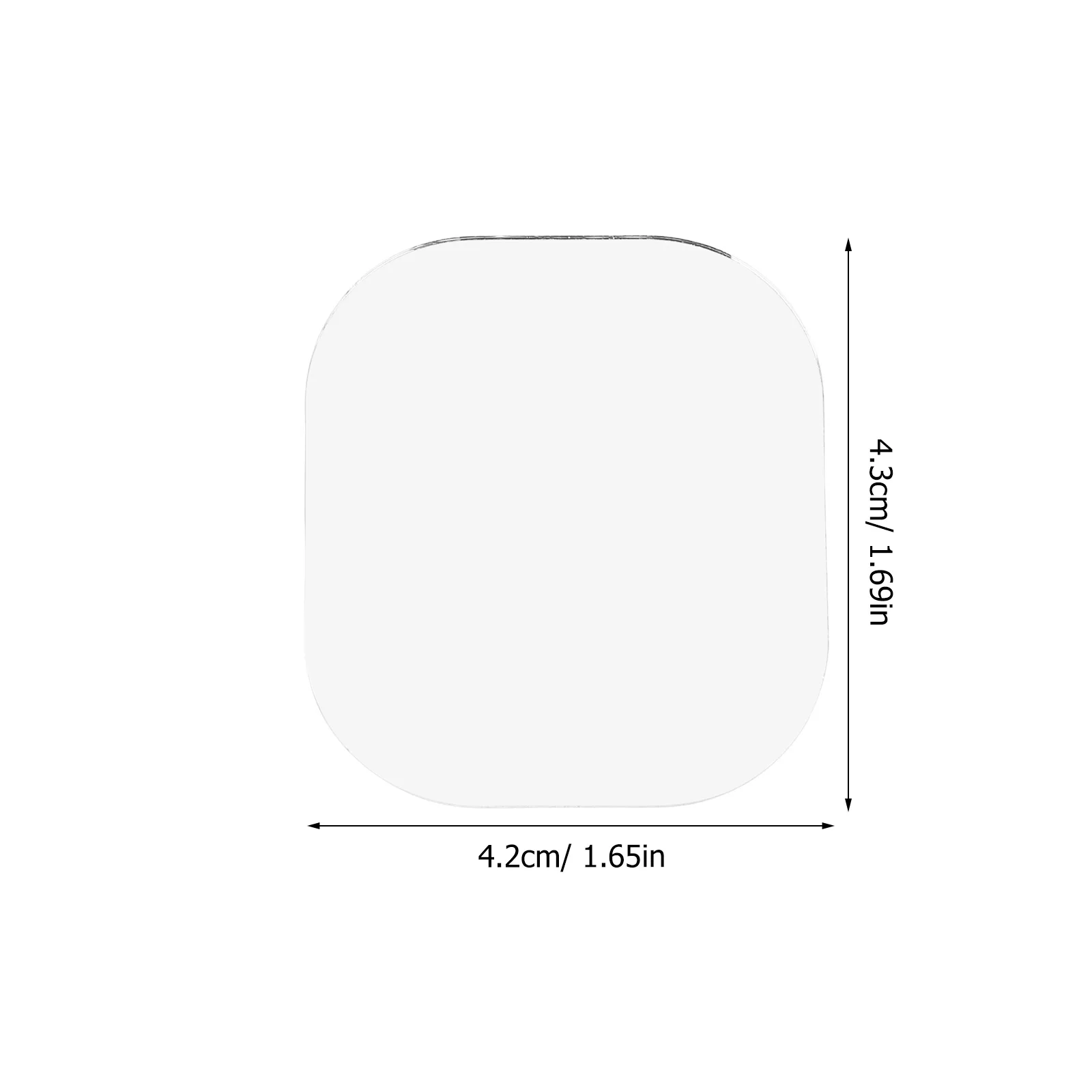 10 pçs lentes de espelho de vidro para artesanato pequeno leve alta clareza projetos diy espelho de maquiagem de vidro espelhos pequenos