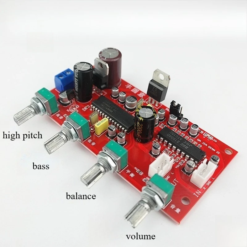 UPC1892 + JRC2150 Power Amplifier Front Audiophile Tone Board, Single Power Supply with BBE Sound Processing