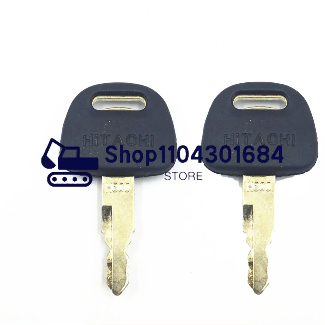 2pcs H800 Excavator Ignition Key for Hitachi ZAXIS ZAX Grab BU0028 Zax Ex60 / 70 / 120 / 200 / 210 Door Lock Key Chain F0002