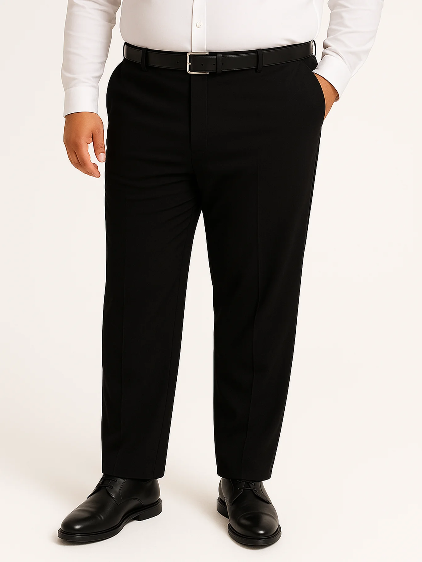 

Plus Size (XL-16XL) Men's Formal Solid-Color Dress Pants - Slim-Fit Office Pants