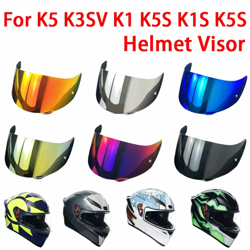 

For AGV K5 K5S K5-S K3SV K1 K1S Compact ST Motorcycle Helmet Visor Lens Shield Glasses Full face Pin Accesorios Para Moto Casque