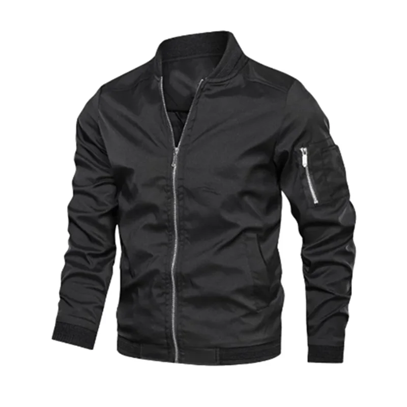 

Men Bomber Jacket Thin Slim Long Sleeve baseball Jackets Mens Windbreaker Zipper Windbreaker Jacket Male Outwear Brand Clothing