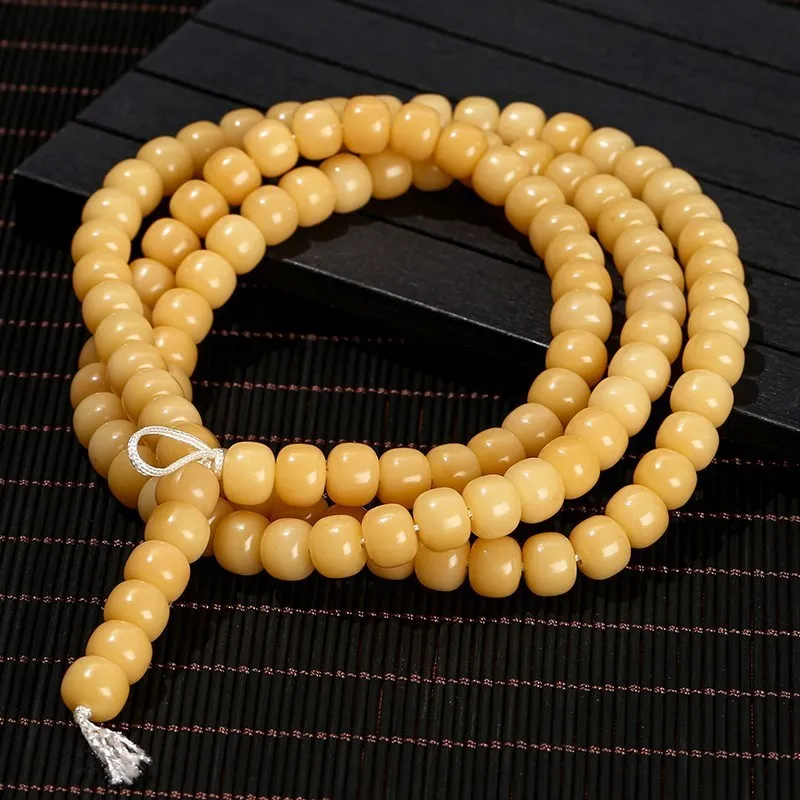 JD Natural Bodhi Root Multilayer Bracelet For Women Men 108 Bead Buddhist Buddha Mala Prayer Wood Bangles Hand String Jewelry