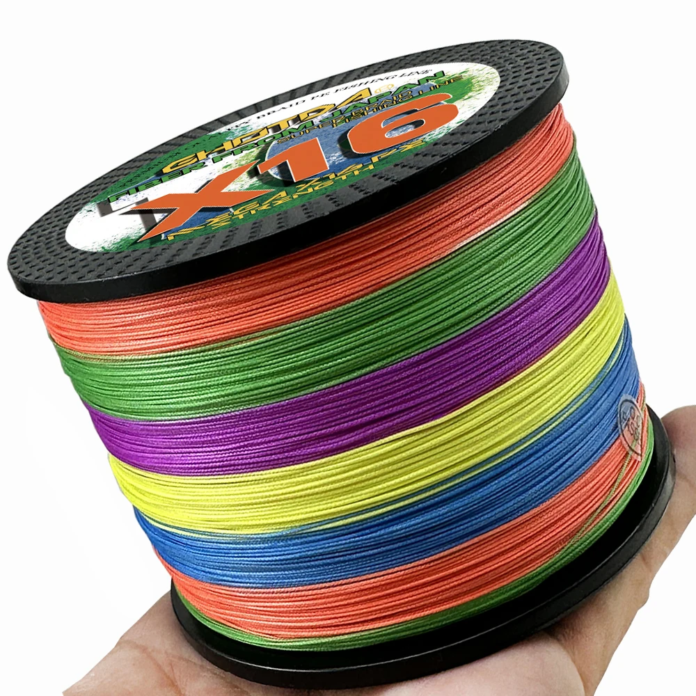 16 Strands Braided Fishing Line Super Strong 25 40 80 100 125 140 161 200LBS X-wire Core 100M-1000M Multifilament 0.16mm-0.8mm