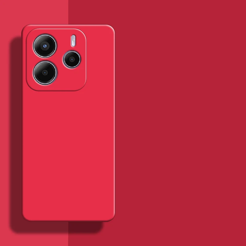 Imagen 7: Para Redmi Note 14 funda para Redmi Note 14 4G 5G Global funda Original de goma de silicona líquida parachoques a prueba de golpes para Redmi Note 14