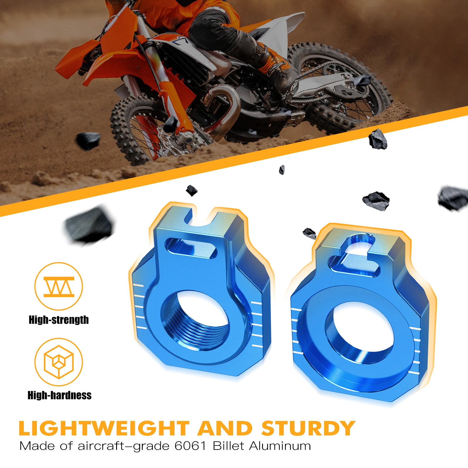 NICECNC para Husqvarna TE 300 2024 FE 250 FE 350 FE 450 501 motocicleta 22mm ajustador de cadena trasera bloque de eje TC FC TX FX 2023-2024