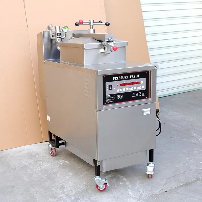 American pressure fryer, commercial fried chicken stove, gas high pressure belt oil filter computer panel can preset menu