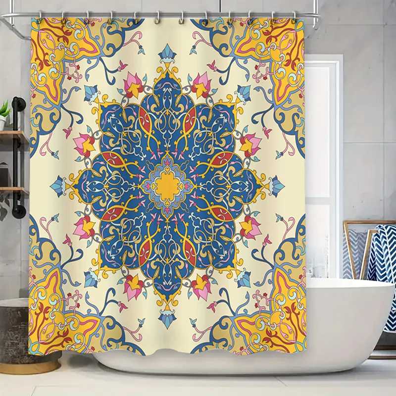

Vibrant Floral Shower Curtain Multicolor Bath Decor for Home Decoration