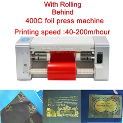 Digital Hot Foil Press Stamping Printer Machine 400C Color Business Card Printing with Rolling Reel kit