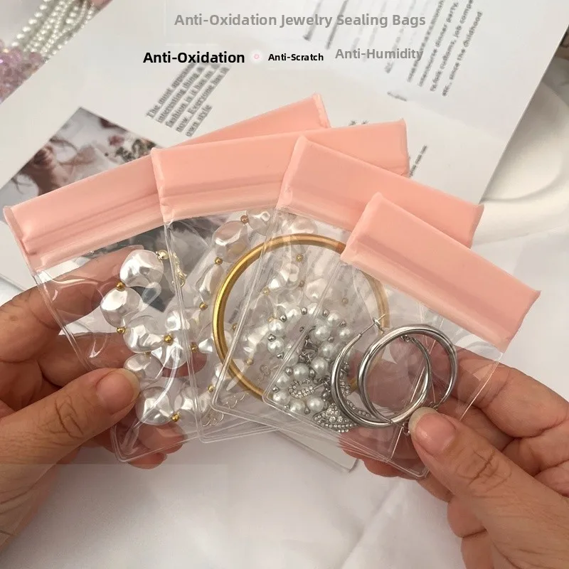 

Transparent Jewelry Storage Bag Anti-oxidation Sed Ring Earring Bracelet Nelace Dustproof Bag Faionable Accory Case