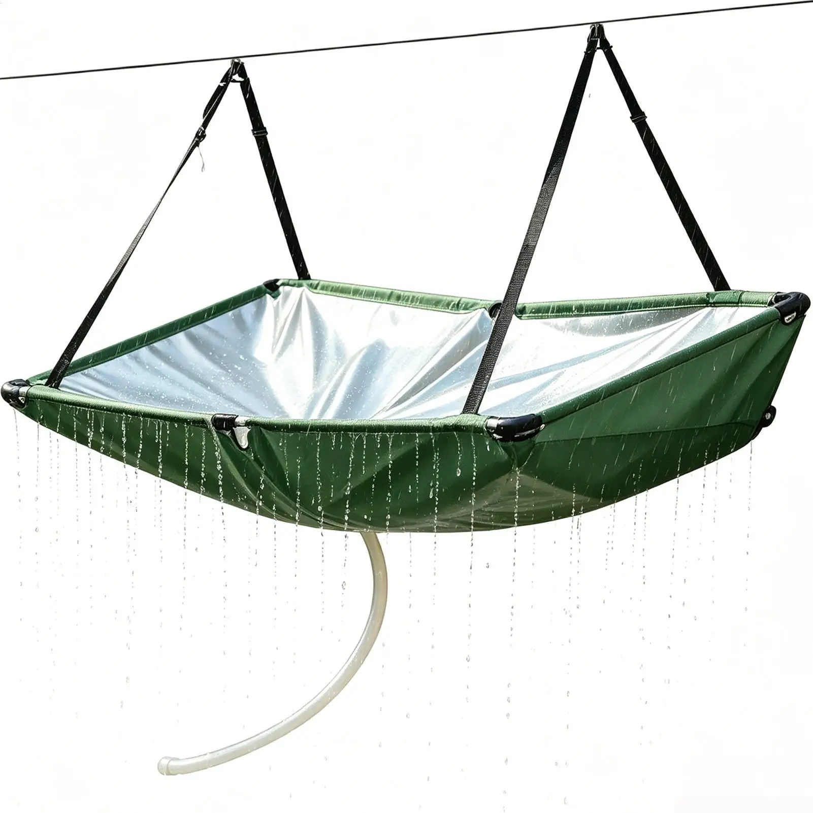Rain Collector For Garden Water Harvester Cloth With Hose Rain Catcher Filter For Outdoor Garden Camping Rainwater Harvester