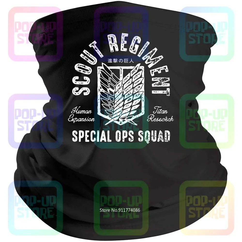 Aanval Op Titan Scout Regiment Speciale Ops Squad Zwarte Bandana Bivakmuts Sjaal Nek Gaiter Mondbedekking