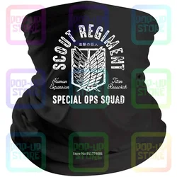 Attack On Titan Scout Regiment Special Ops Squad Black Bandana Balaclava Scarf Neck Gaiter Mouth Cover