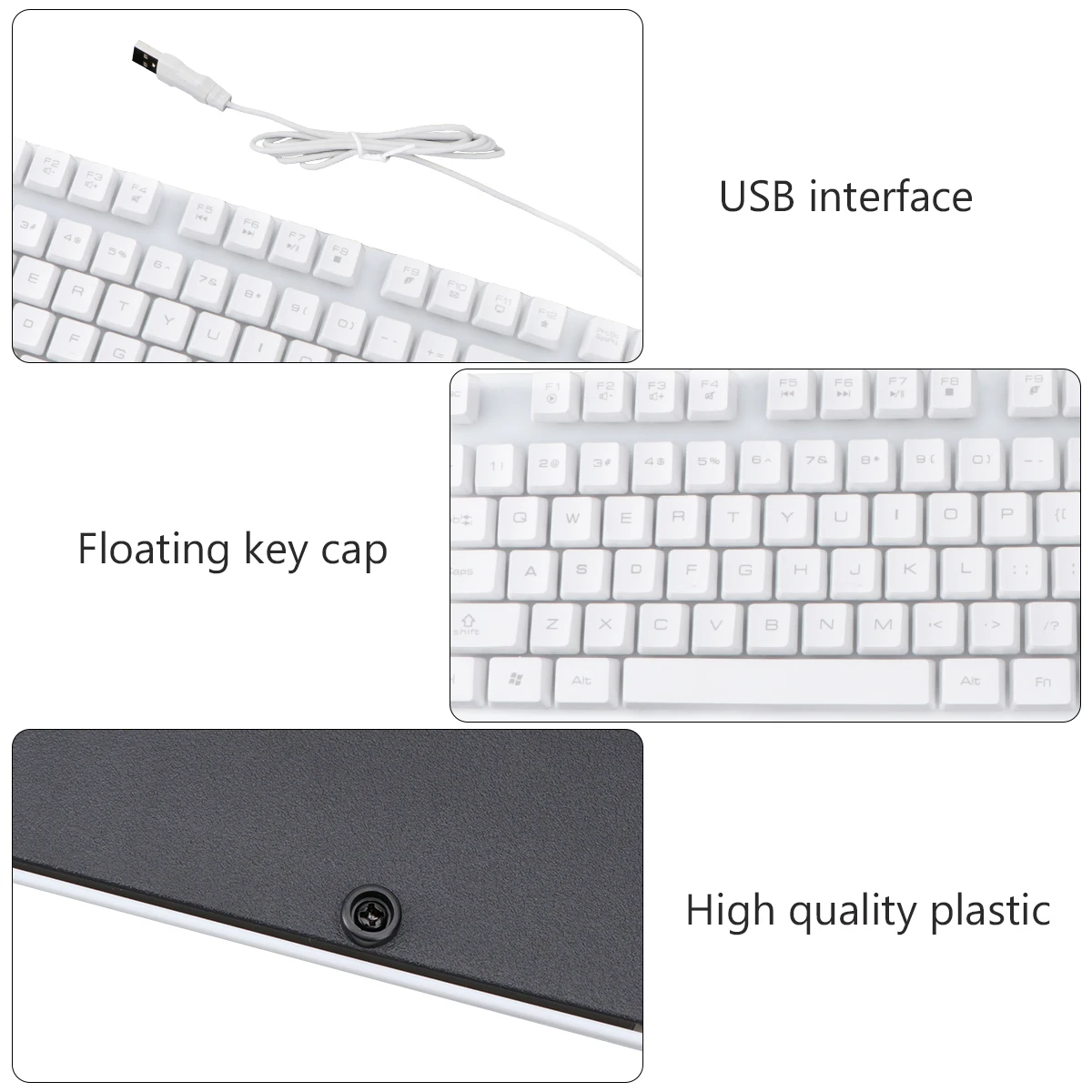 Gaming Keyboard Wired Portable Computer Phone Tablet Comfortable Keys Mechanical Electronic E Sports Keyboard Set Travel