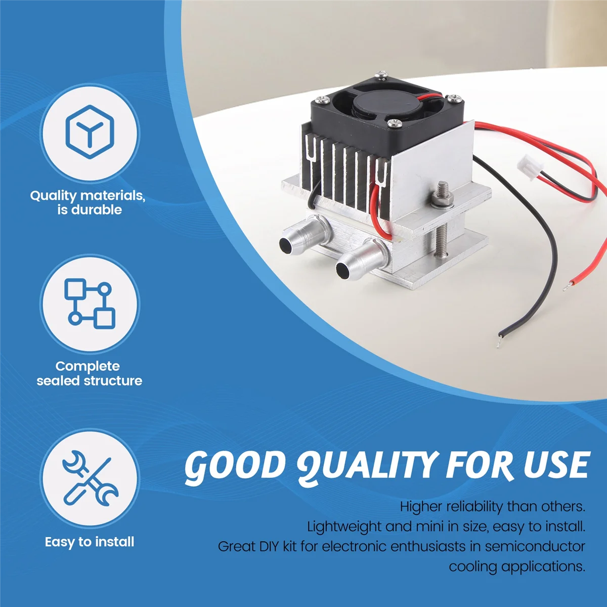 TEC1-12706 Módulo termoeléctrico Peltier Sistema de refrigeración por agua Kit de bricolaje a pequeña escala de 60 W