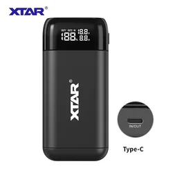 XTAR PB2SL USB Type-C Battery Charger Comes with Power Bank Function For 18650, 18700, 20700, 21700 batteries