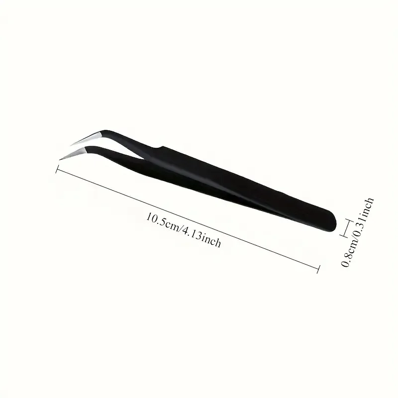 1/10pcs Stainless Steel Professional Metal Tweezers, Curved Tips- Durable Hand Tools And Repair Tools, Suitable for Jewelry gallery 2