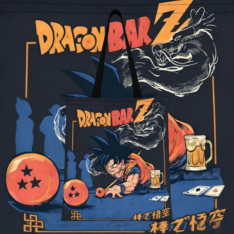 1 Stück Dragon Ball Z Legenden-Leinwand-Tragetasche, Dragon Ball Super Saiyan Handtasche, Outdoor-Handtasche, trendige Tragetasche
