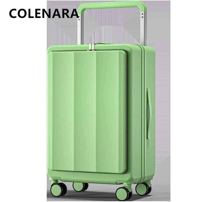 Colenara กระเป๋าเดินทางขนาด20 "24นิ้ว, กระเป๋าเดินทางเปิดด้านหน้า26นิ้วกระเป๋าล้อลากแล็ปท็อป