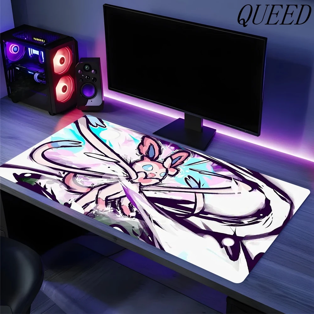 

90x40cm P-Pokemon Cartoon Mouse Pad Professional eSports Game Players Speed Rubber Gamer Extended Deskmat Mousepad Keyboard Mat