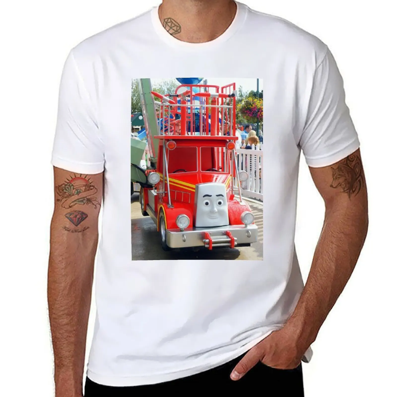 

Flynn the fire engine T-Shirt cotton tshirt 100% t shirt for man 100 percent cotton T-Shirt