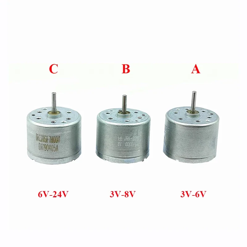 1PCS RF-320T-12400/RK-320T-11440/RC-320SH Mini 24mm Electric Motor DC 3V 6V 8V 12V 18V 24V