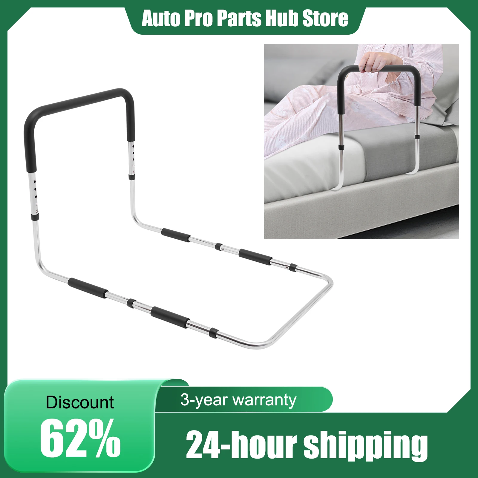 Bettgitter für ältere Erwachsene, Geländerhilfe für Senioren, Sicherheitsbettstockschutz, Haltegriff mit einstellbarer Stabilität, Bettstütze