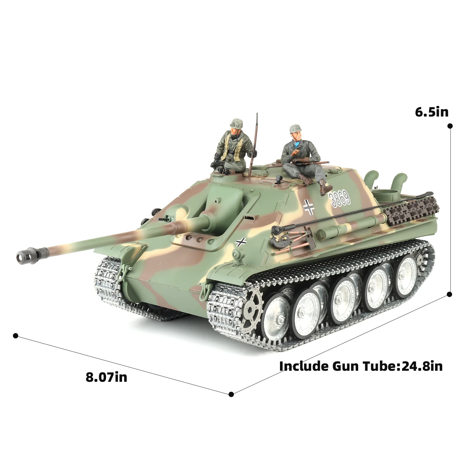 Heng Long rc tank 1/16 Duitse Jagdpanther Antitank voertuig tank Model (Metalen Road Wheel & Tandwiel & Idler & Track & Gun kanaal)