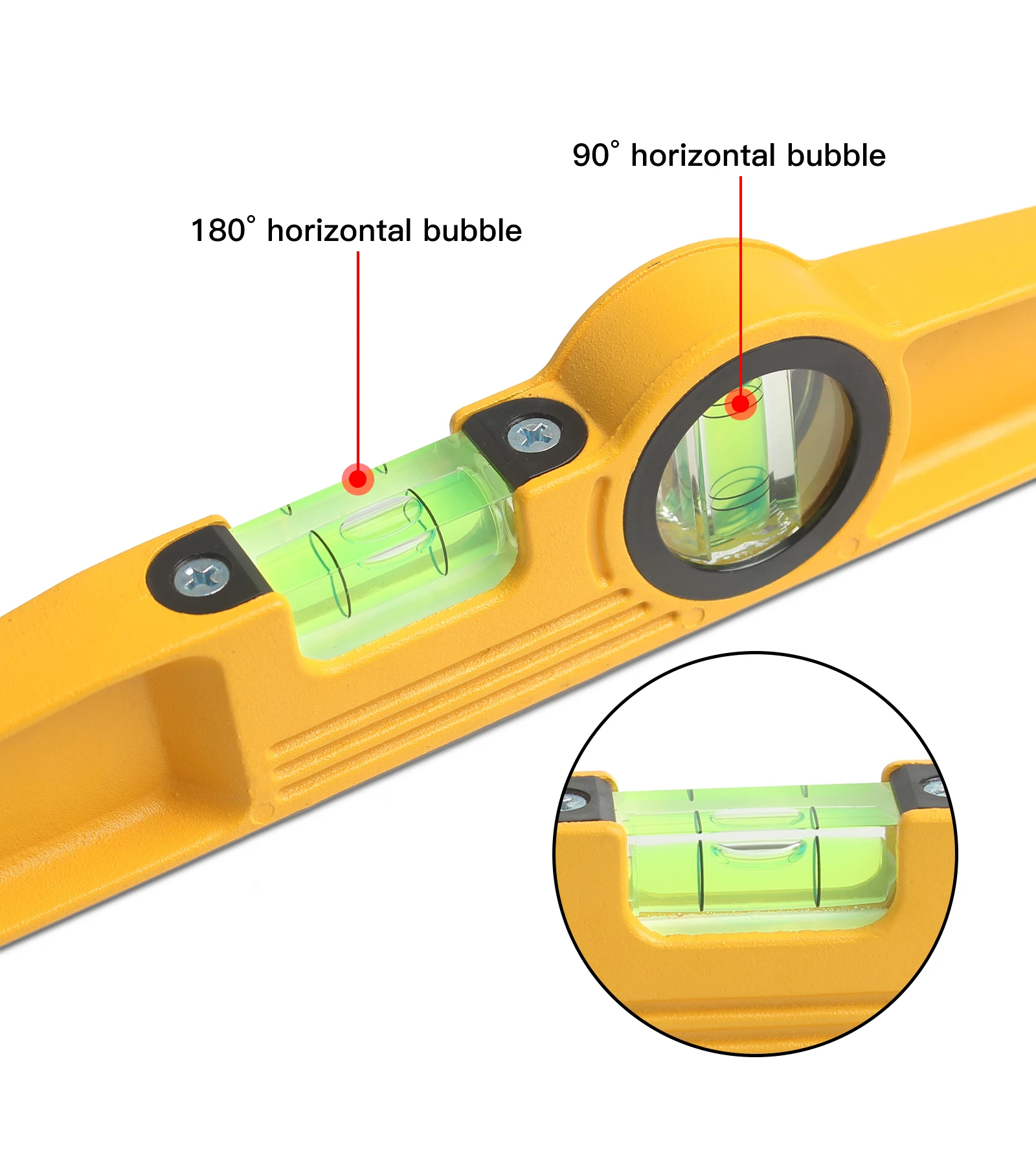 Rongpro Portable Magnetic Spirit Level High Precision Aluminum Construction Tool Measurement Bubble Level Gauge With cloth bag