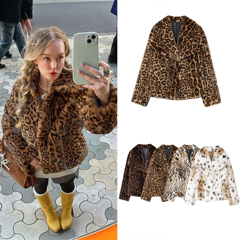 Guobioziy Women's Slim-Fit Faux Fur Coat 2026 Autumn/Winter New Arrival Casual Fashion Trendy Fringe Elite Luxury Street Style