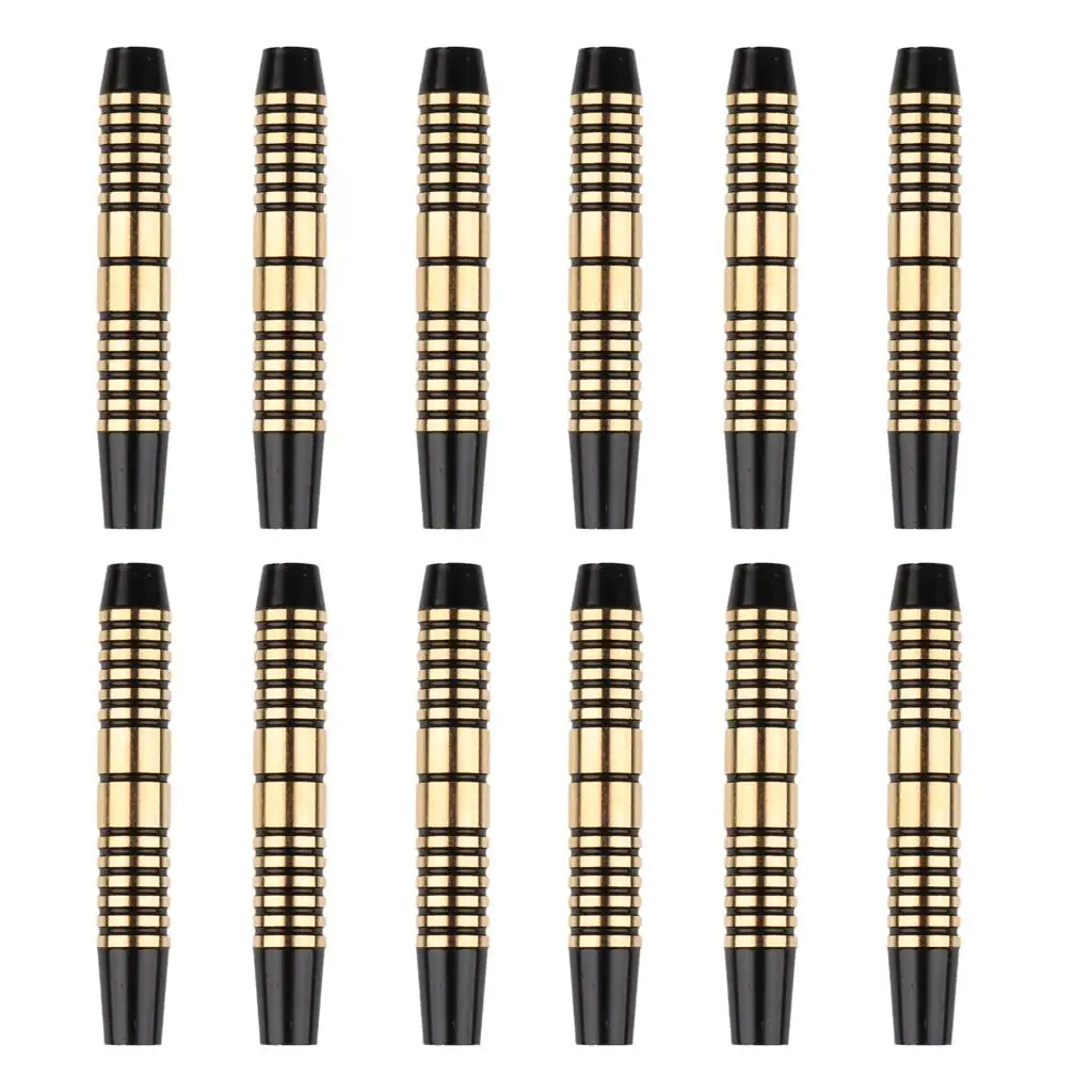 

Brass Dart Barrels Set 12 Pieces Darts Metal Tip Shafts Long Barrel Professional Dart Accessories for Steel Tip Dart