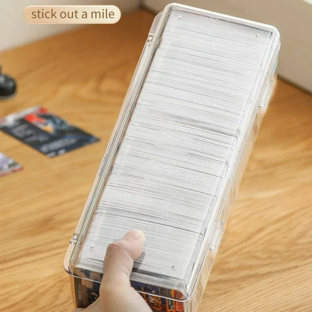 1PC Card Storage Box, Star Card Transparent Card, Large Capacity Portable Game King Card, Separable with Cover Sorting Box image 2