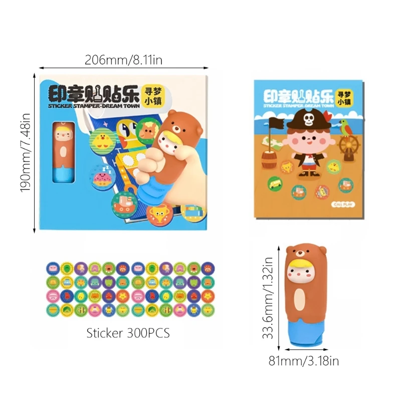 Children Craft Stamp Stickers with Stamping Activity Book Art Crafts Stamp Book Dropship